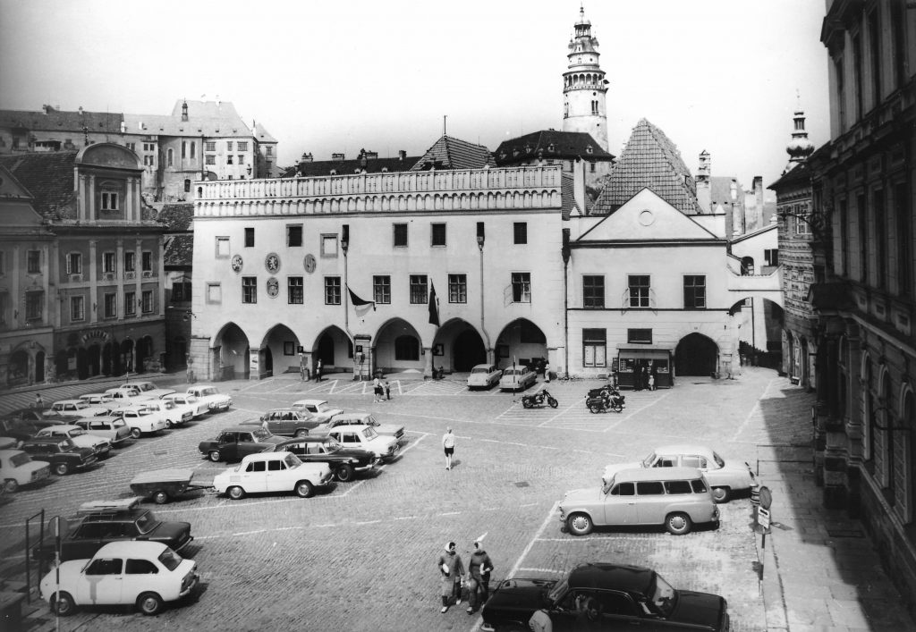 Historický pohled na náměstí Svornosti, Český Krumlov - KasalFOTO